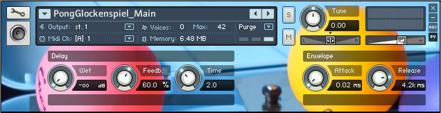 Pong Glockenspiel GUI - Interfaccia Kontakt Pong Glockenspiel GUI - Interfaccia Kontakt